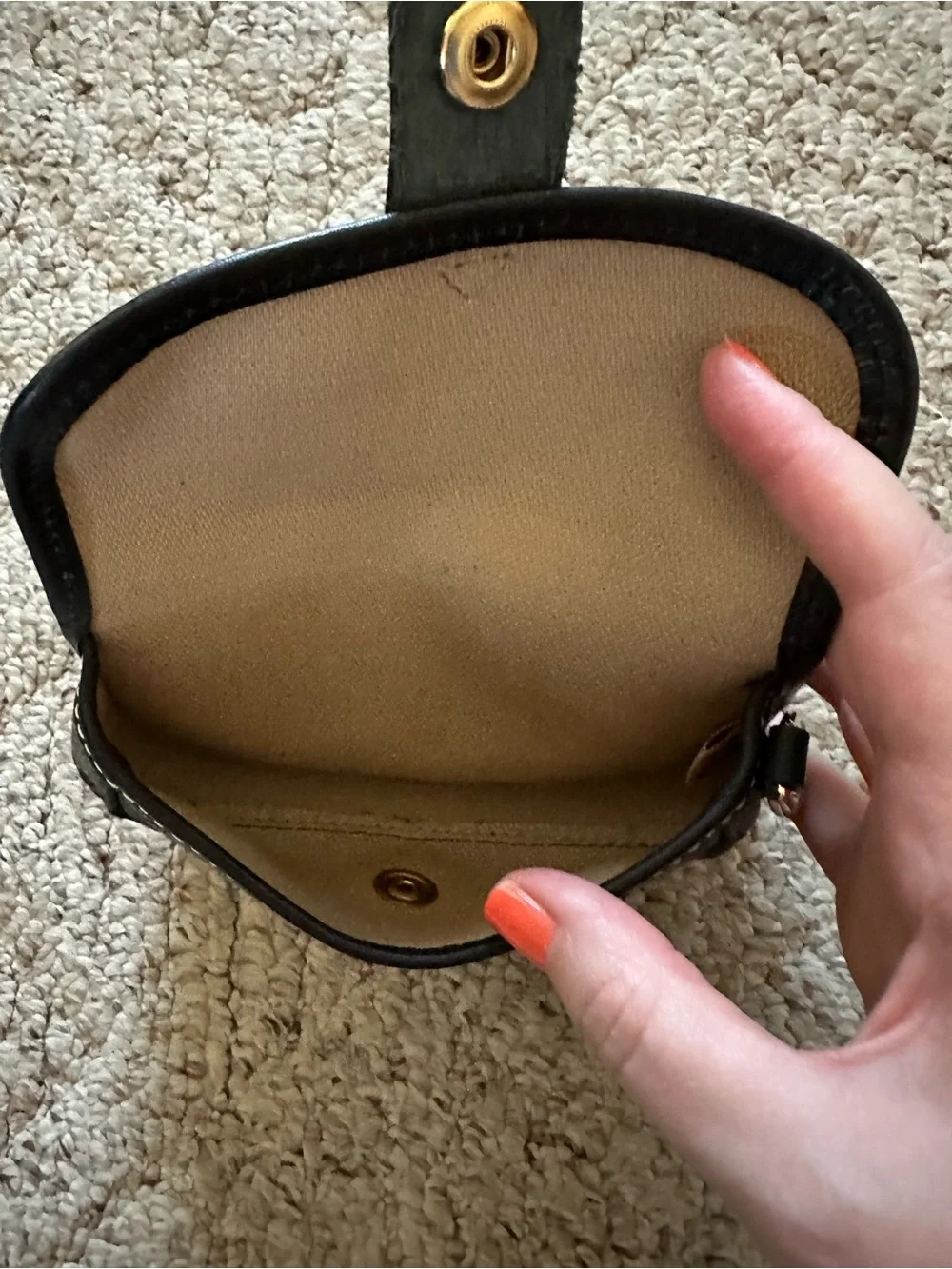Dooney & Bourke Canvas Logo Wristlet with Black Trim